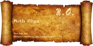 Muth Olga névjegykártya