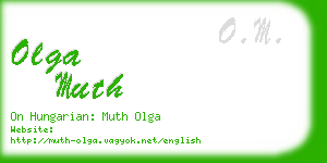 olga muth business card